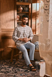 The Hariri Men 3/4 Sleeve Kurta - Meadowlight
