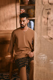 The Hariri Men 3/4 Sleeve Kurta - Latte
