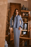 The Hariri Women Kebaya Robe - Blue Borneo