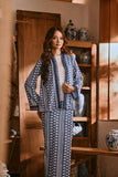 The Hariri Women Kebaya Robe - Blue Borneo