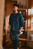 The Hariri Men 3/4 Sleeve Kurta - Deep Teal