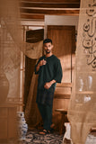 The Hariri Men 3/4 Sleeve Kurta - Emerald Green