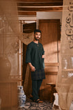 The Hariri Men 3/4 Sleeve Kurta - Emerald Green