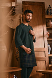 The Hariri Men 3/4 Sleeve Kurta - Emerald Green