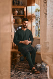 The Hariri Men 3/4 Sleeve Kurta - Emerald Green