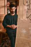 The Hariri Men 3/4 Sleeve Kurta - Emerald Green