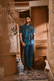 The Hariri Men Batik Shirt - Teal Oasis