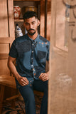 The Hariri Men Batik Shirt - Teal Oasis
