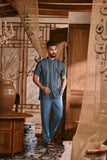 The Hariri Men Batik Shirt - Teal Borneo