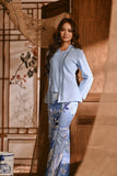 The Hariri Women Classic Kebaya Top - Clean Blue