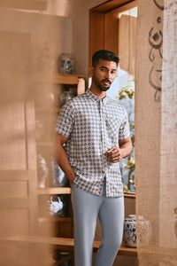 The Hariri Men Batik Shirt - Sailor