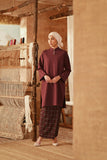 The Asal Kita Women Fusion Kurung Top - Royal Burgundy