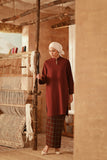 The Asal Kita Women Fusion Kurung Top - Royal Burgundy