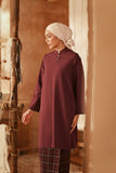 The Asal Kita Women Fusion Kurung Top - Royal Burgundy