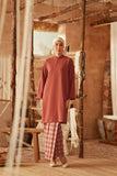 The Asal Kita Women Fusion Kurung Top - Spice Red