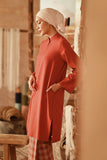The Asal Kita Women Fusion Kurung Top - Spice Red