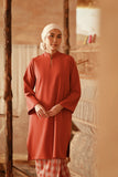 The Asal Kita Women Fusion Kurung Top - Spice Red