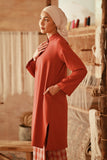 The Asal Kita Women Fusion Kurung Top - Spice Red