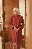 The Asal Kita Women Fusion Kurung Top - Spice Red