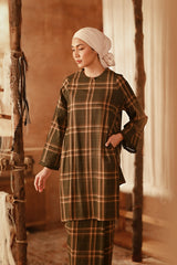 The Asal Kita Women Pesak Kurung Top - Picnic Army