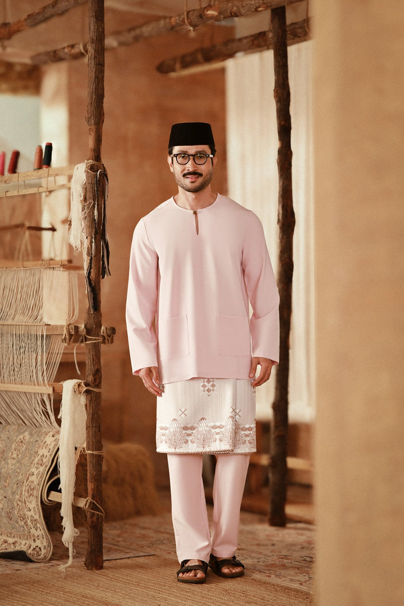The Asal Kita Men Baju Melayu Teluk Belanga - Baby Pink