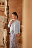 The Asal Kita Embellish Kebaya Top - Clean Blue