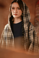 The Asal Kita Women Urban Jacket - Blue Tartan