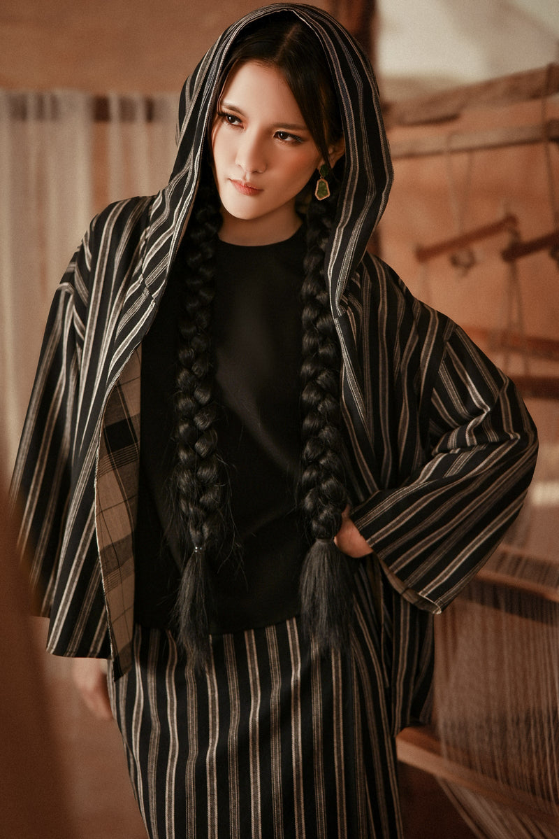The Asal Kita Women Urban Jacket - Phantom Stripe