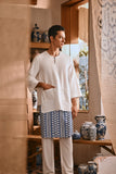 The Hariri Men 3/4 Sleeve Kurta - Off White