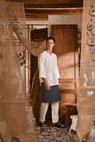 The Hariri Men 3/4 Sleeve Kurta - Off White