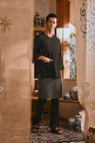 The Hariri Men 3/4 Sleeve Kurta - Black