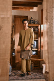 The Hariri Men 3/4 Sleeve Kurta - Butter Olive