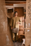 The Hariri Men 3/4 Sleeve Kurta - Butter Olive
