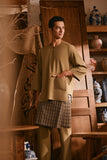 The Hariri Men 3/4 Sleeve Kurta - Butter Olive