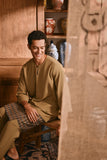 The Hariri Men 3/4 Sleeve Kurta - Butter Olive