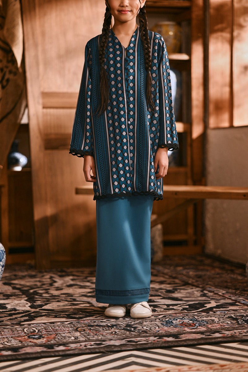 The Hariri Lace Skirt - Jade Teal