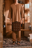 The Hariri Men 3/4 Sleeve Kurta - Latte