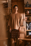The Hariri Men 3/4 Sleeve Kurta - Latte