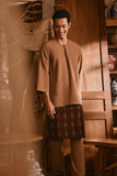 The Hariri Men 3/4 Sleeve Kurta - Latte