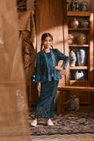 The Hariri Classic Kebaya Top - Teal Oasis
