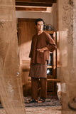 The Hariri Men 3/4 Sleeve Kurta - Milk Chocolate