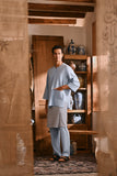 The Hariri Men 3/4 Sleeve Kurta - Clean Blue