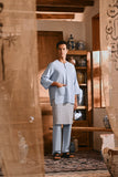 The Hariri Men 3/4 Sleeve Kurta - Clean Blue