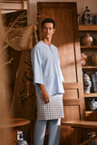 The Hariri Men 3/4 Sleeve Kurta - Clean Blue