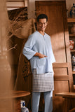 The Hariri Men 3/4 Sleeve Kurta - Clean Blue