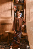 The Hariri Classic Kebaya Top - Milk Chocolate