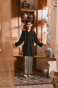 The Hariri Neo Kurung Top - Black
