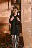 The Hariri Neo Kurung Top - Black