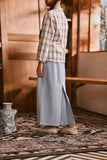 The Hariri Broderie Skirt - Blue Fog