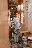 The Hariri 3/4 Sleeve Kurta - Silver Blue